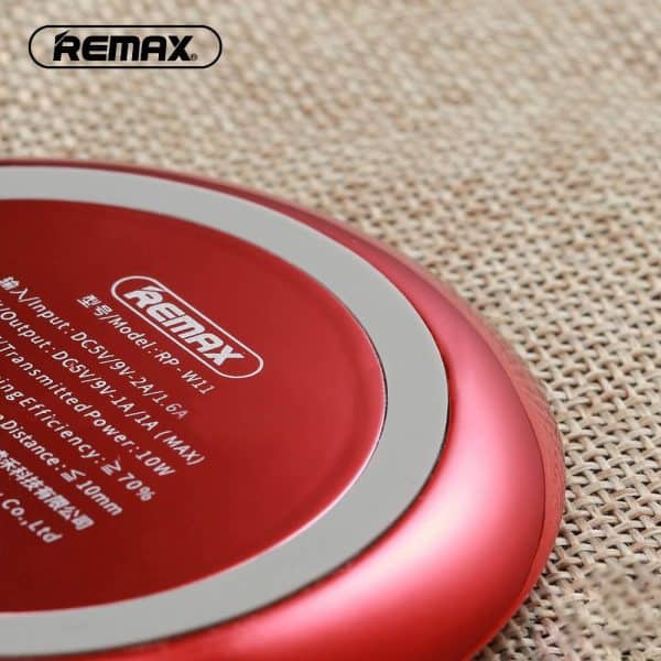 Remax vezeték nélküli töltő piros színben