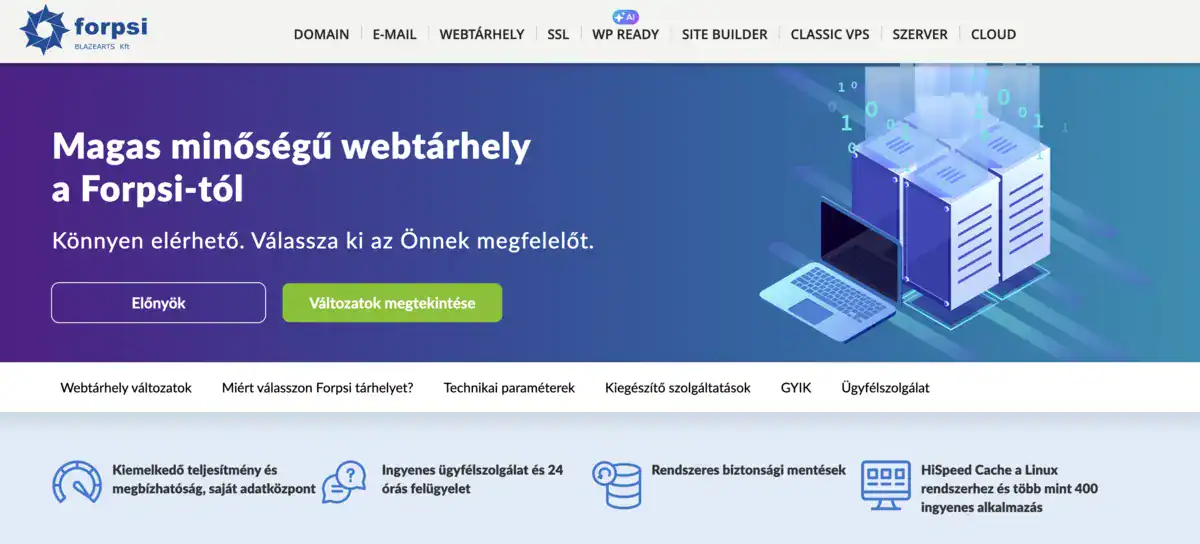 forpsi webtarhely