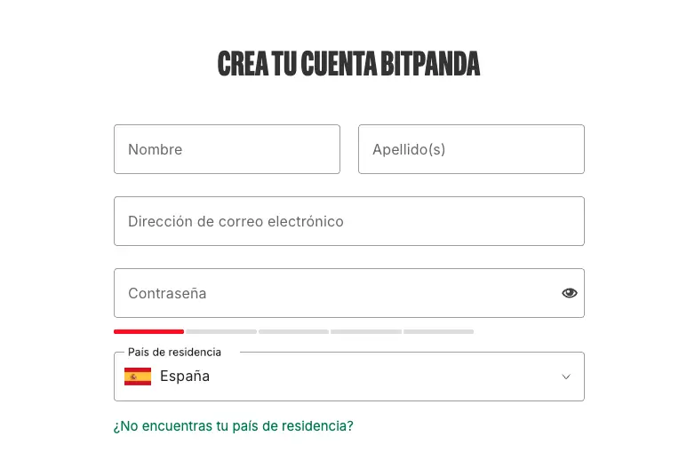 bitpanda registro