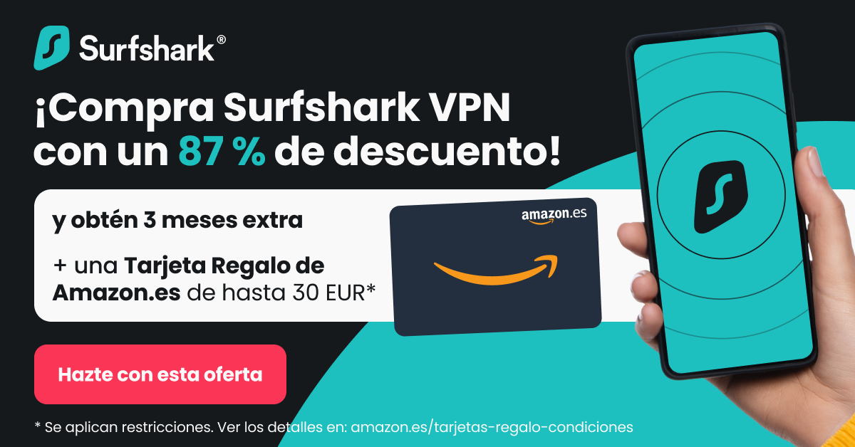 En este momento estás viendo Oferta Surfshark: promoción exclusiva en España con tarjeta regalo de Amazon.es