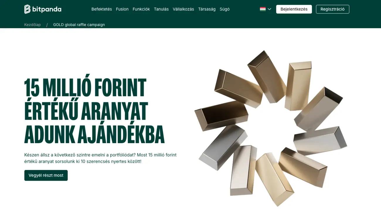 You are currently viewing Arany nyereményjáték a Bitpandával – 15 millió forintnyi összjutalom